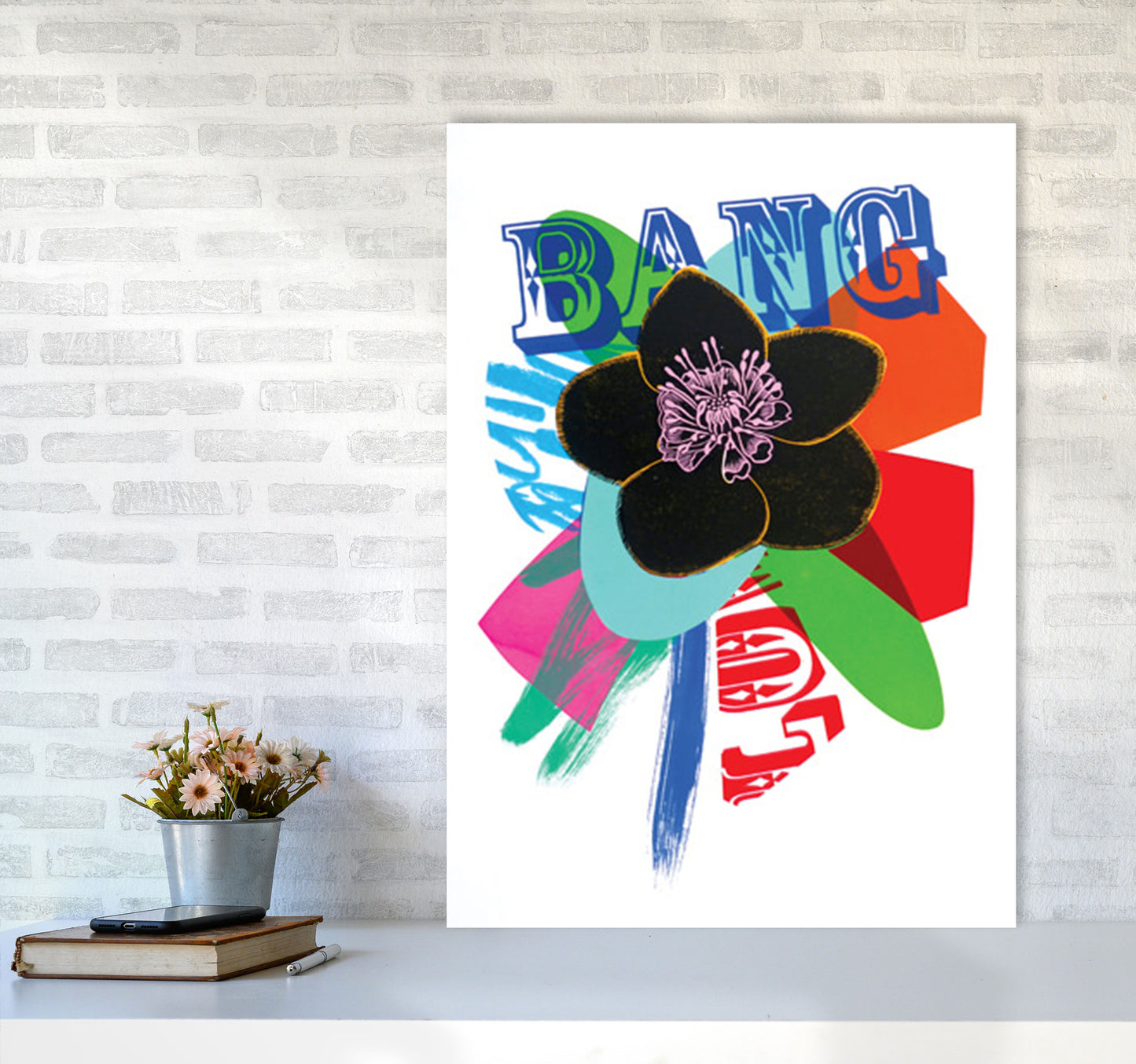 Bang 1 Art Print by Kate Heiss A1 Black Frame