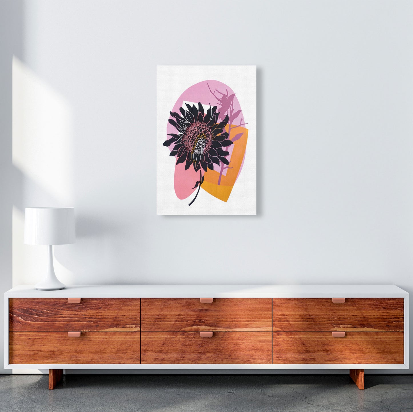 Clematis & Blueberry Art Print by Kate Heiss A2 Canvas