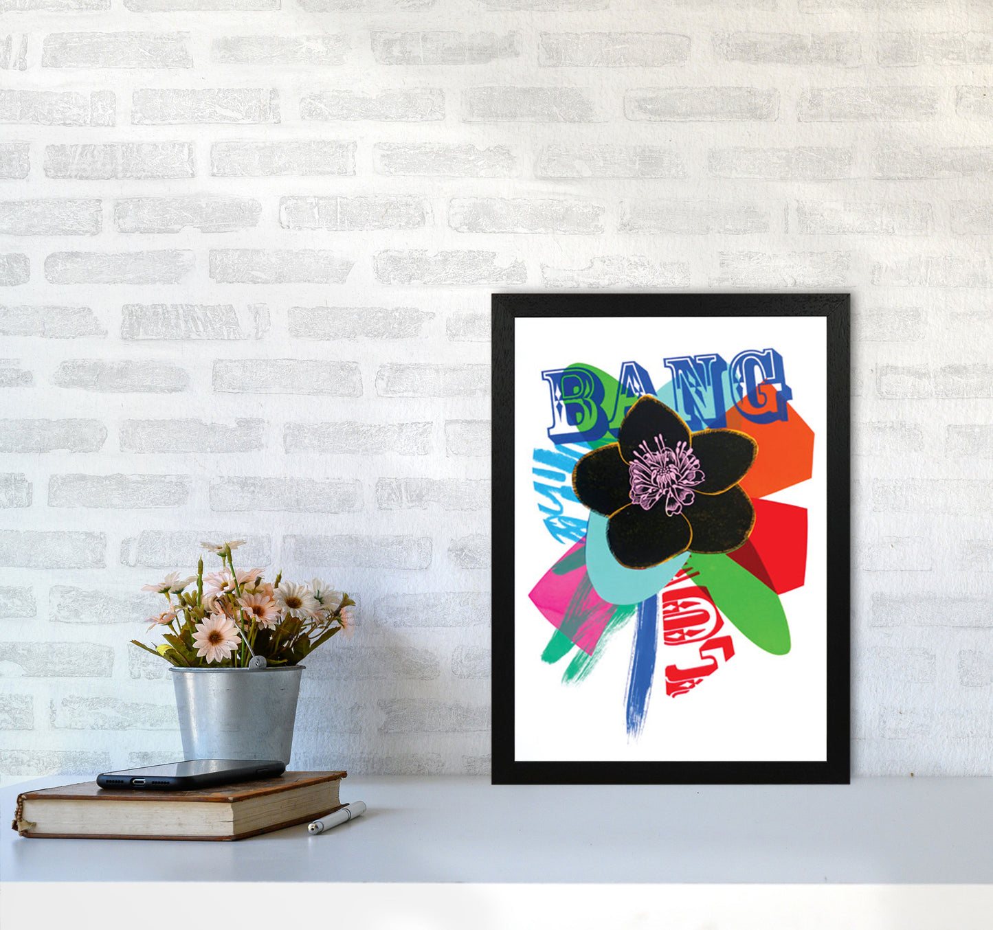 Bang 1 Art Print by Kate Heiss A3 White Frame