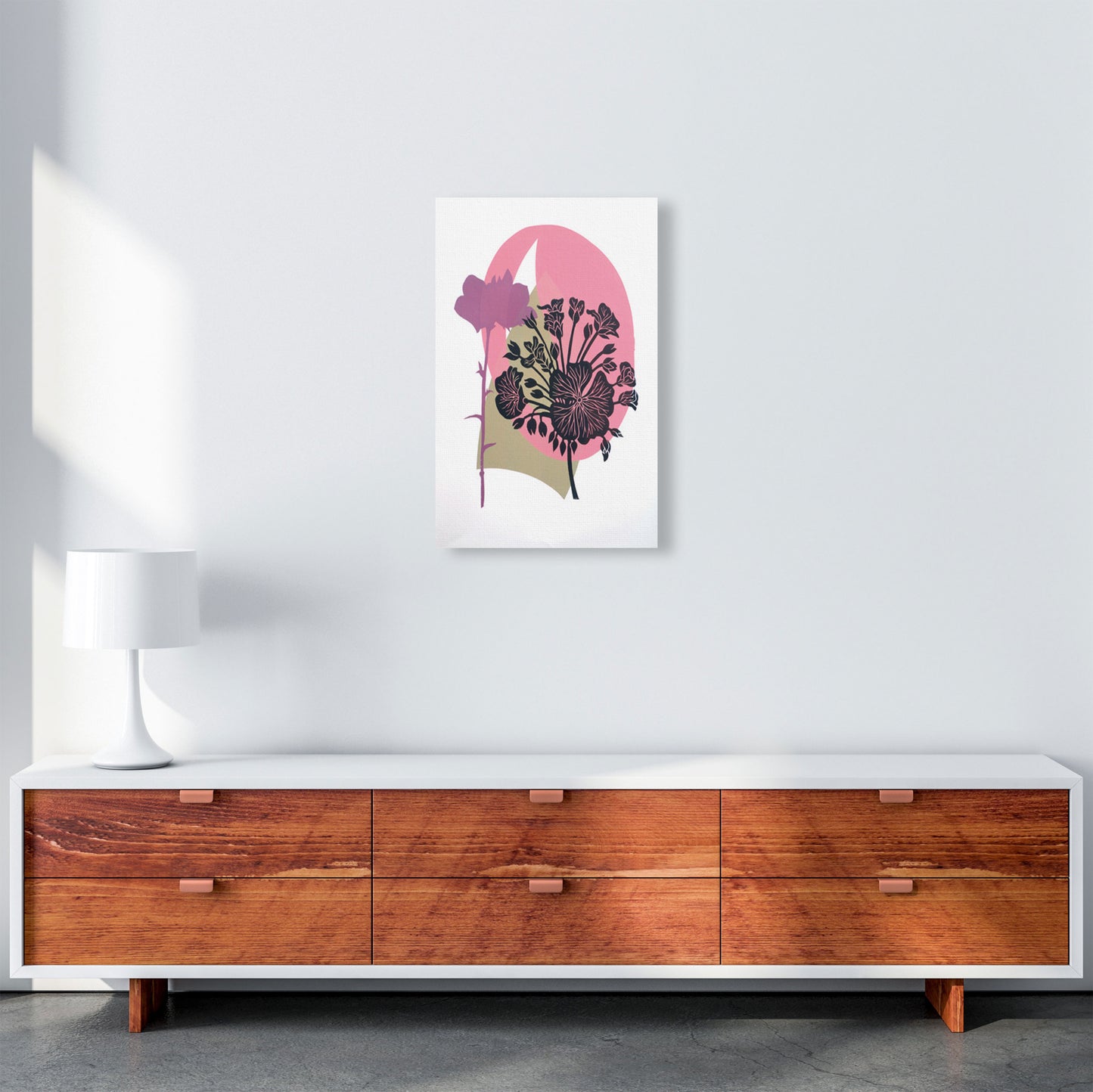 Geranium & Campanula Art Print by Kate Heiss A3 Canvas