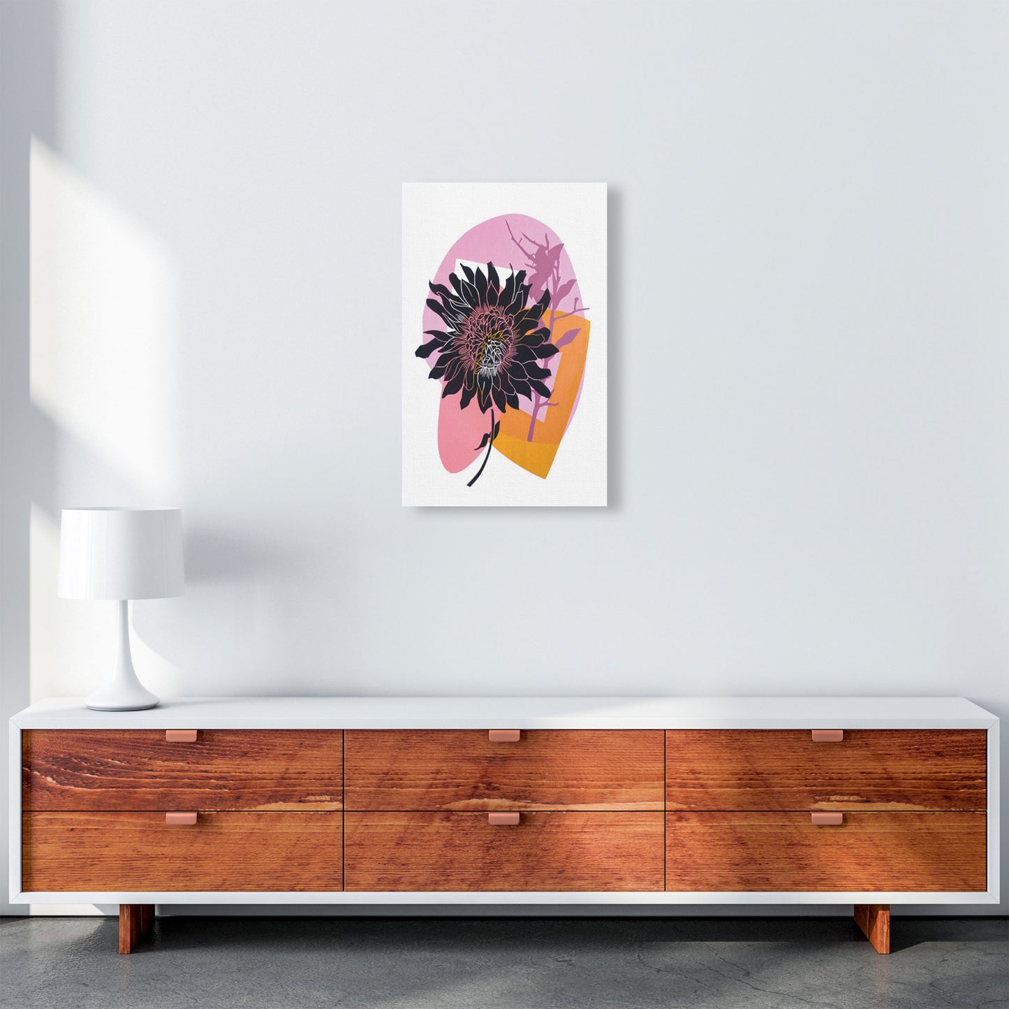 Clematis & Blueberry Art Print by Kate Heiss A3 Canvas