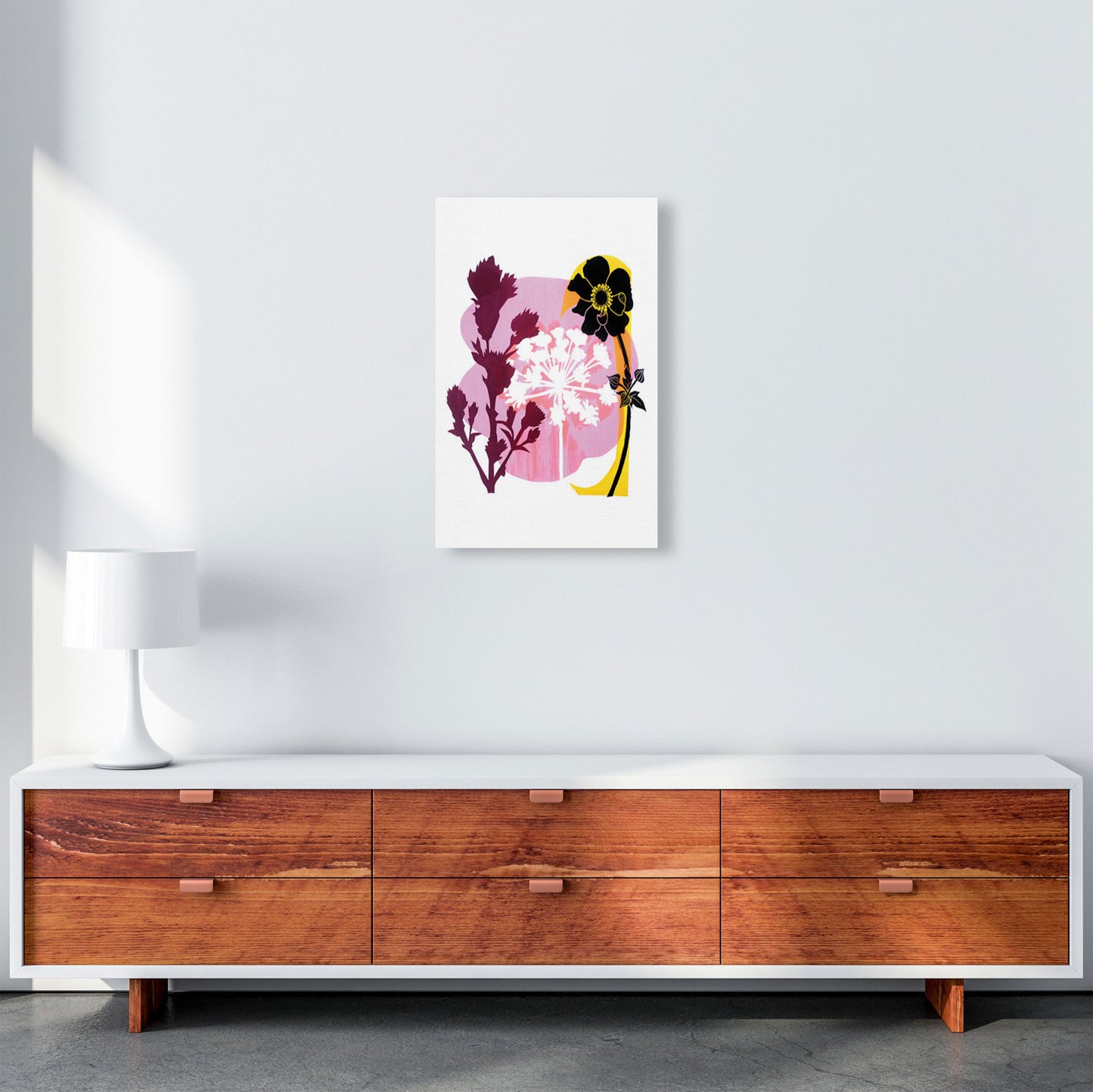 Japanese Anemone Art Print by Kate Heiss A3 Canvas