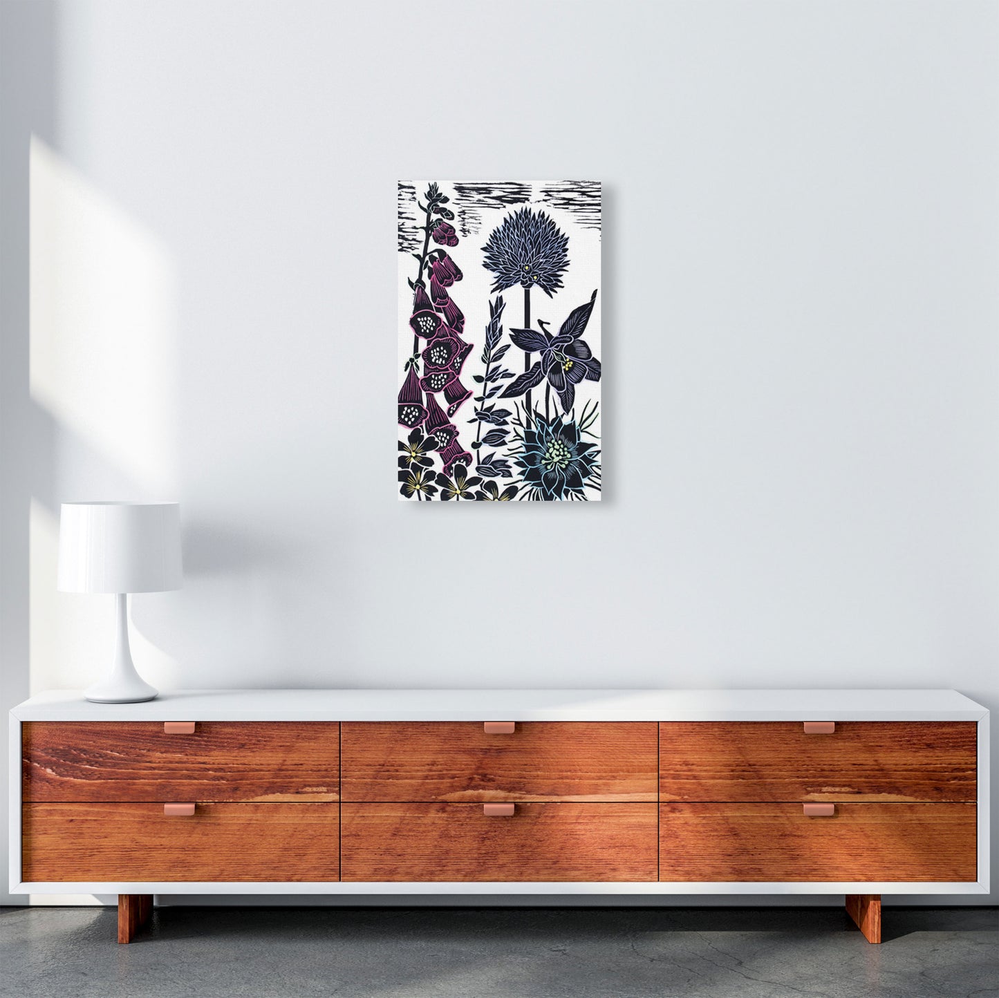 Foxgloves Art Print by Kate Heiss A3 Canvas