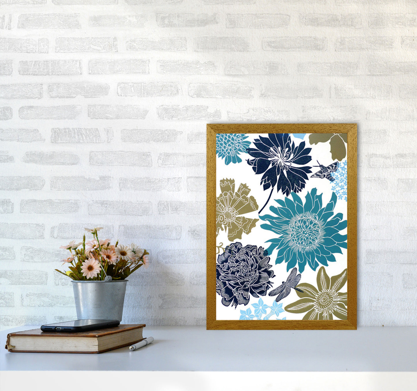CottageGarden 9 postcard Art Print by Kate Heiss A3 Print Only