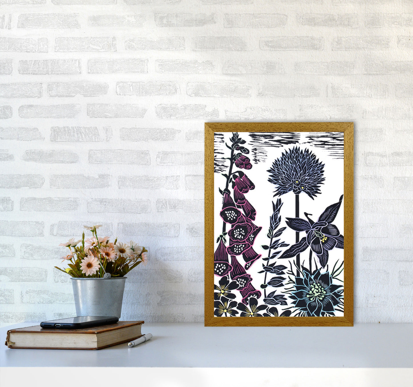 Foxgloves Art Print by Kate Heiss A3 Print Only