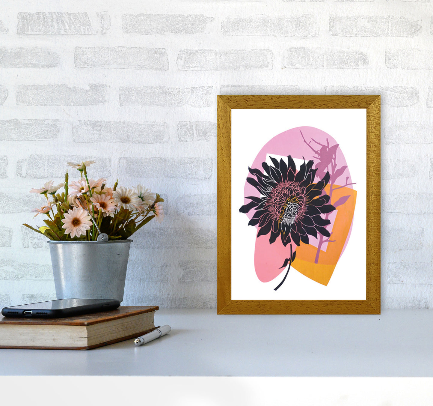 Clematis & Blueberry Art Print by Kate Heiss A4 Print Only