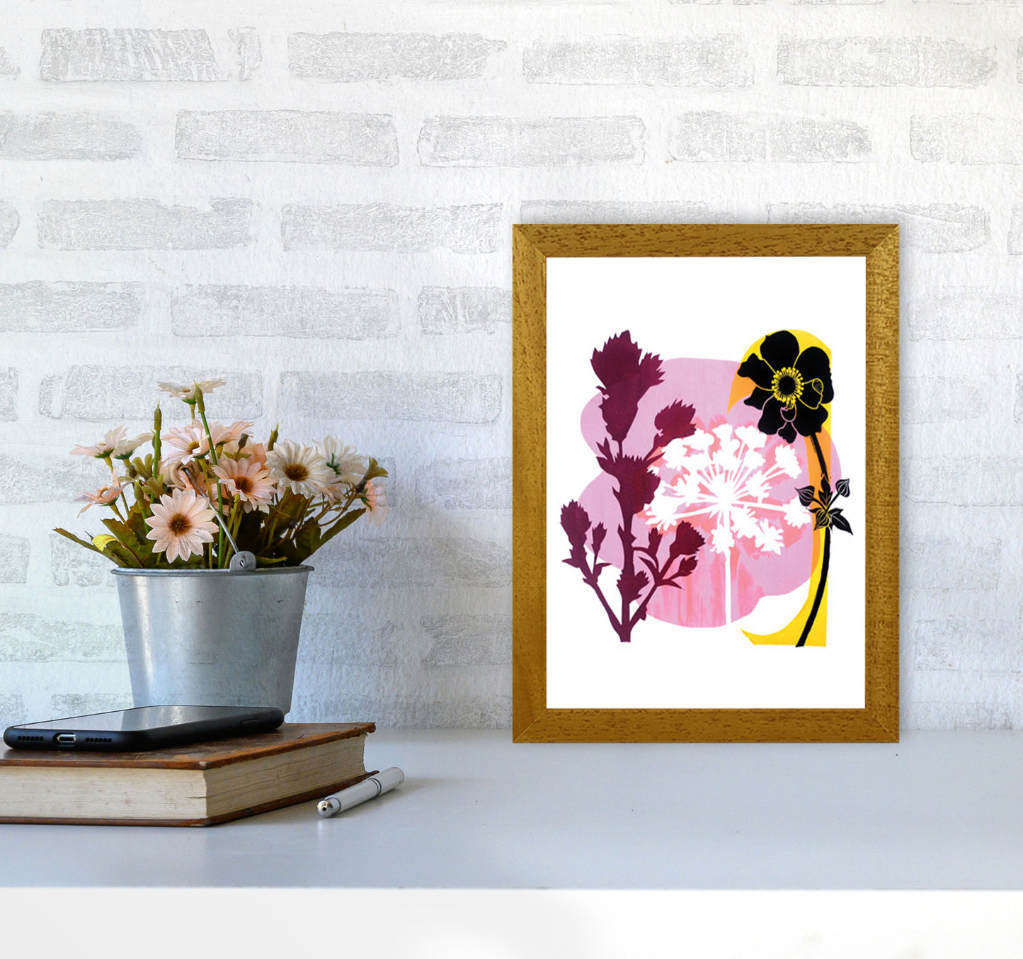 Japanese Anemone Art Print by Kate Heiss A4 Print Only