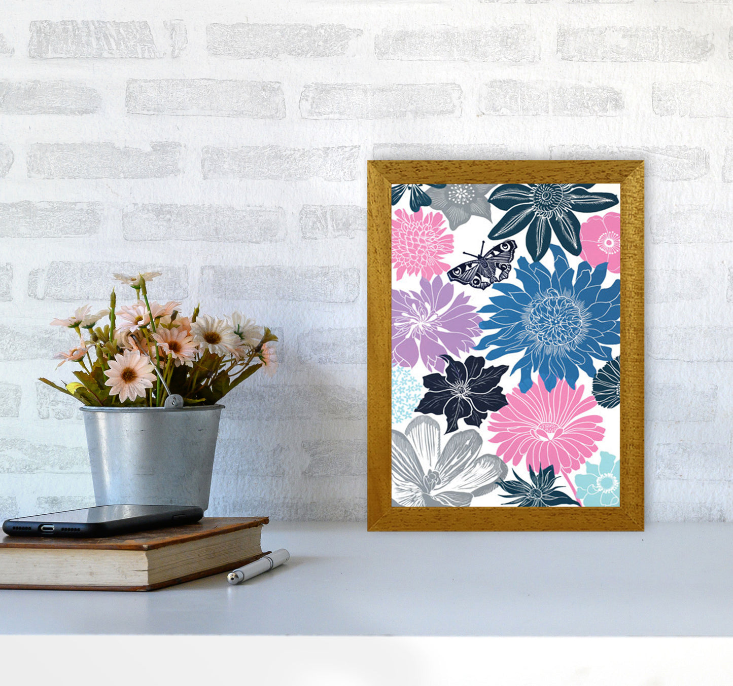 Cottage Garden 18 postcard Art Print by Kate Heiss A4 Print Only