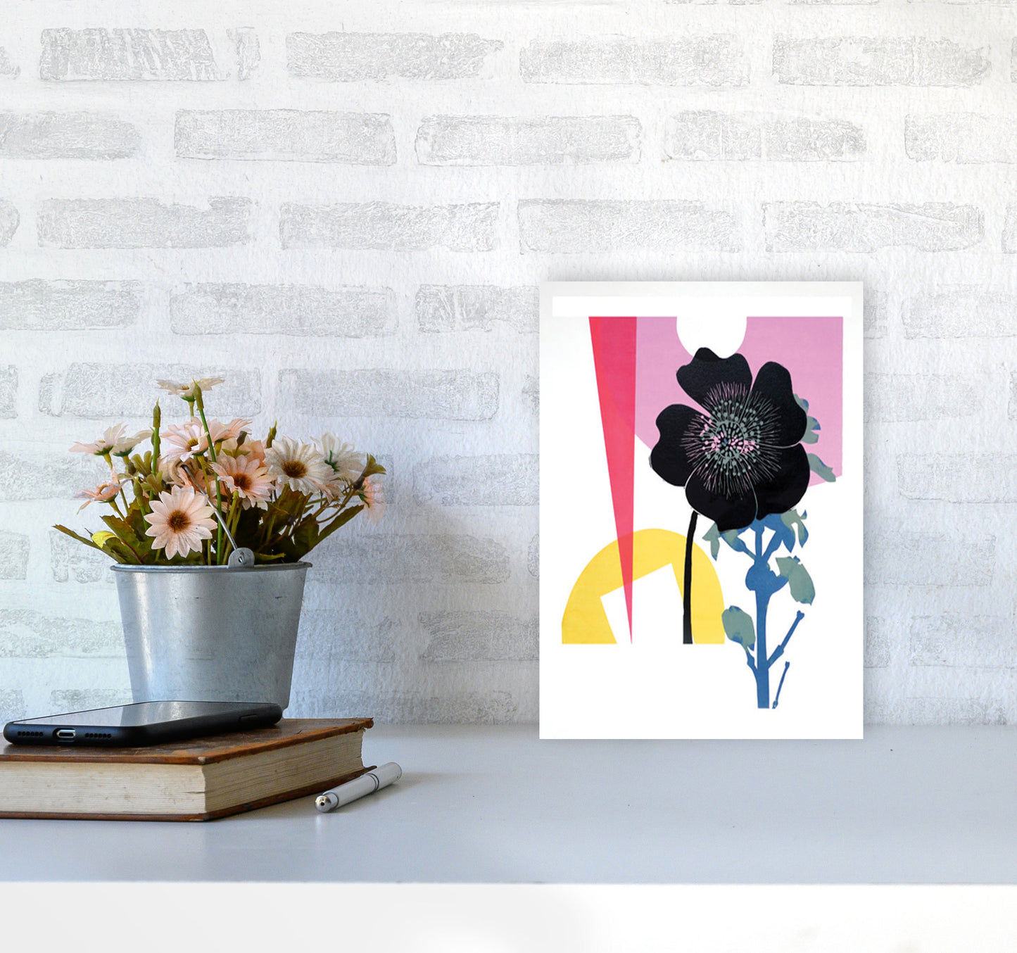 Rananculus Acris Art Print by Kate Heiss A4 Black Frame