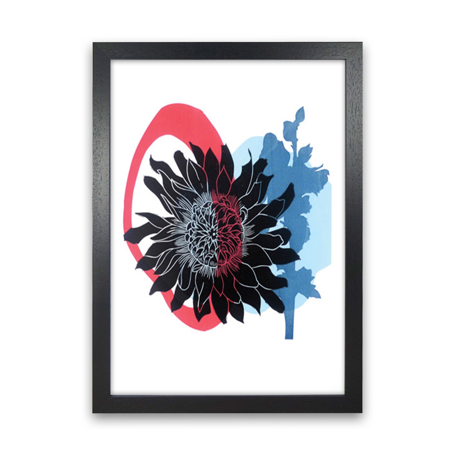 Dahlia PLpostcard Art Print by Kate Heiss Black Grain