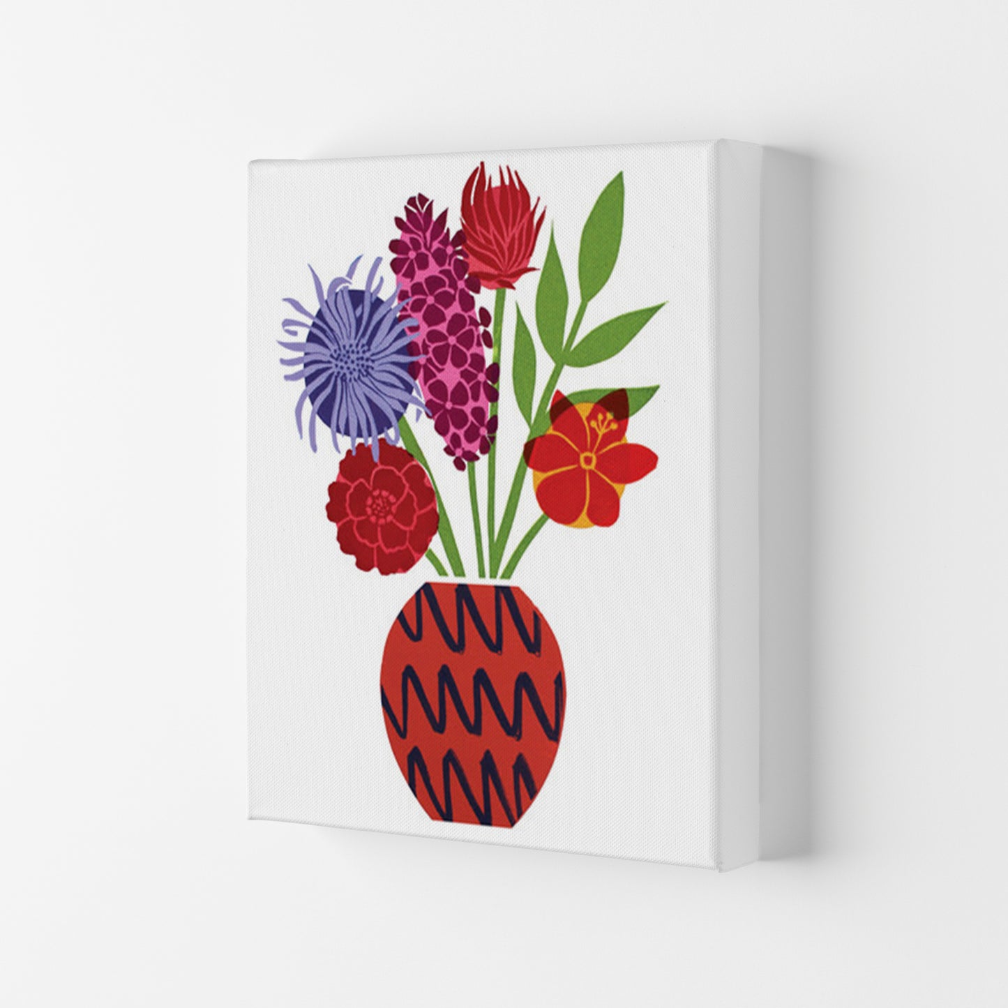 Zig Zag Vase Art Print by Kate Heiss Canvas