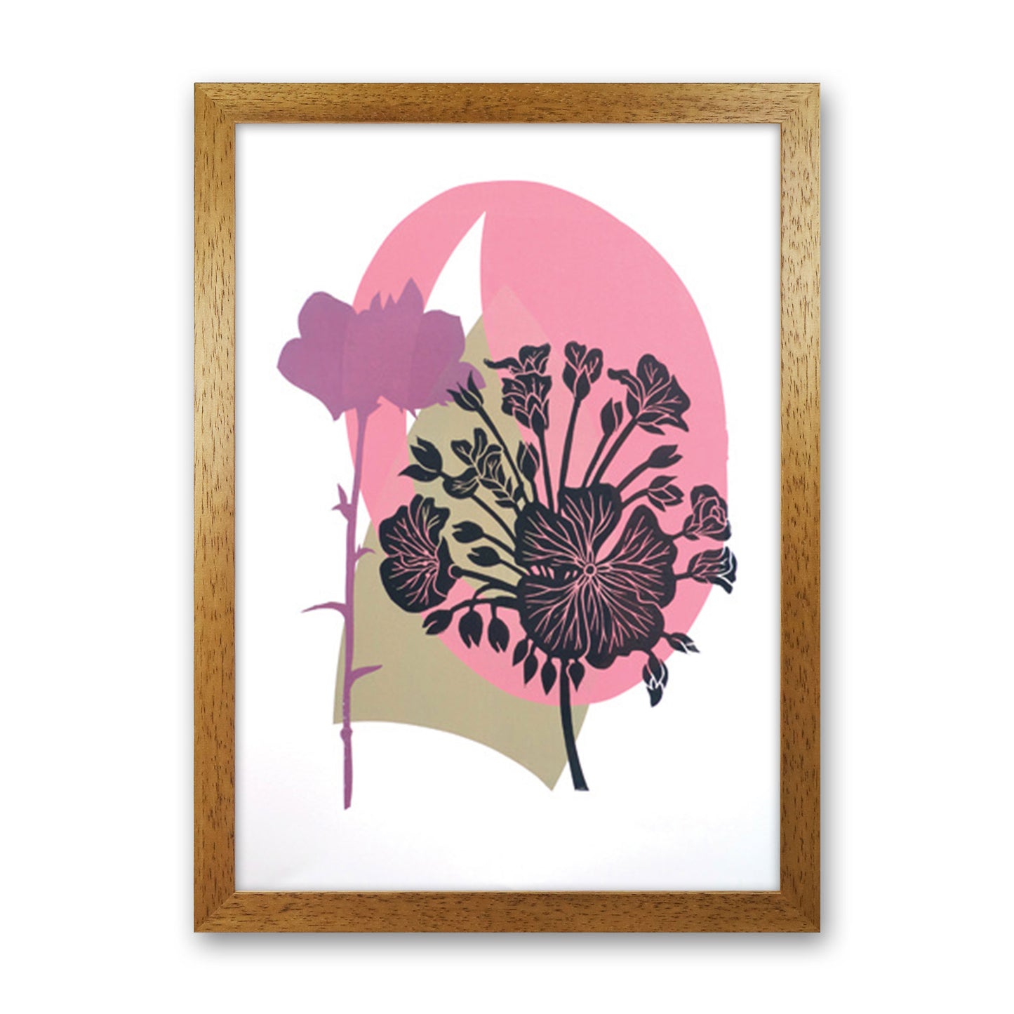 Geranium & Campanula Art Print by Kate Heiss Oak Grain