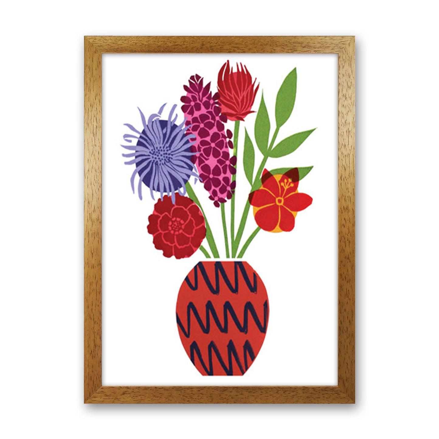 Zig Zag Vase Art Print by Kate Heiss Oak Grain