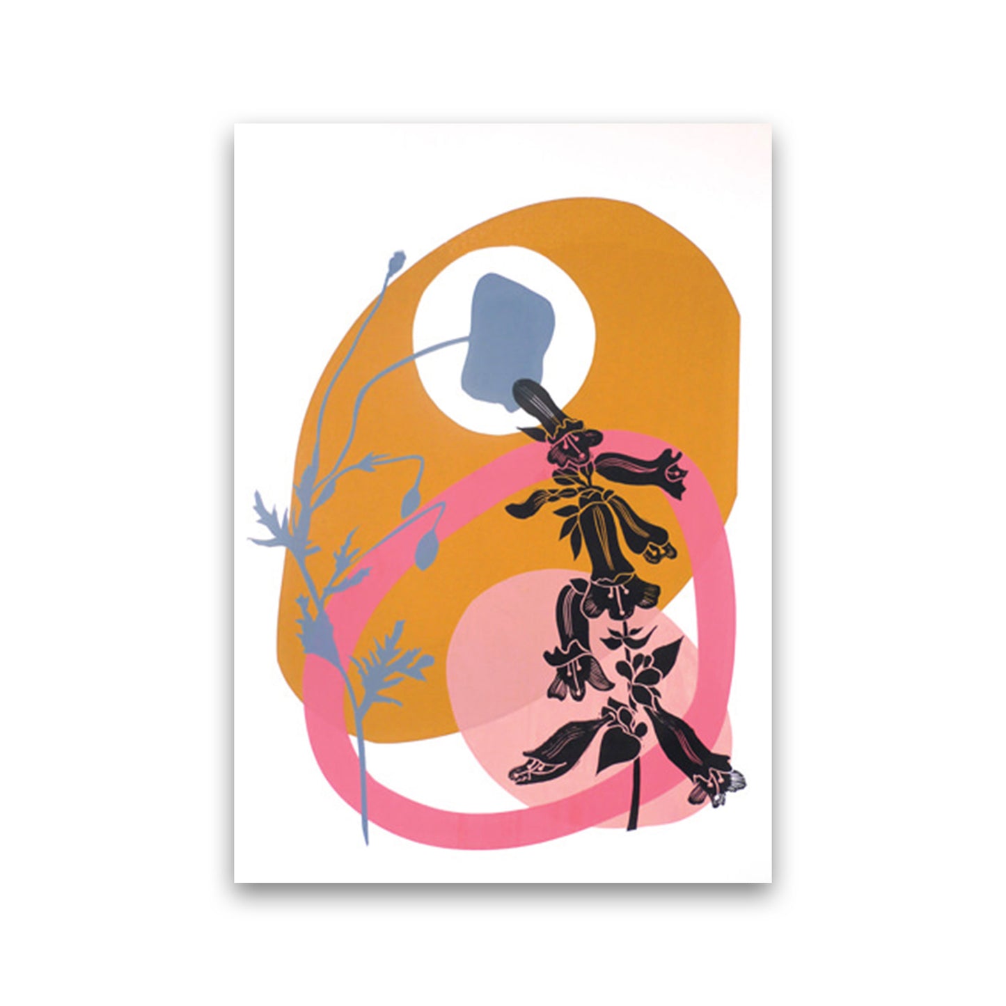 Poppy & Pentemon postcard Art Print by Kate Heiss Print Only