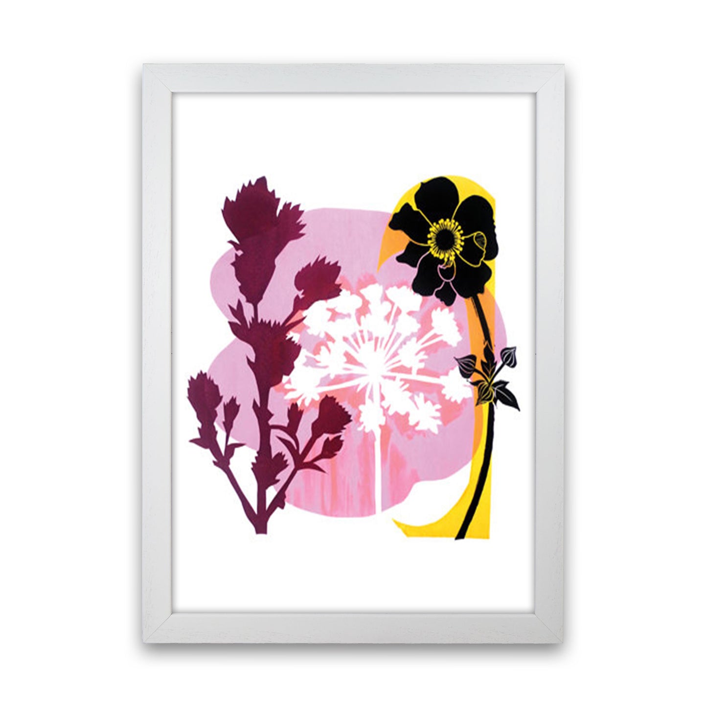 Japanese Anemone Art Print by Kate Heiss White Grain