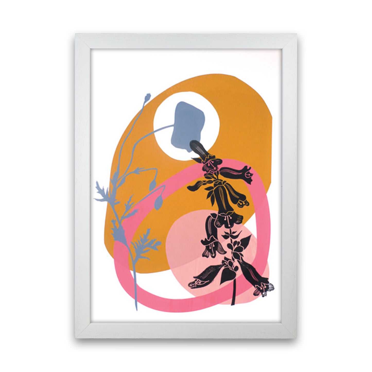 Poppy & Pentemon postcard Art Print by Kate Heiss White Grain