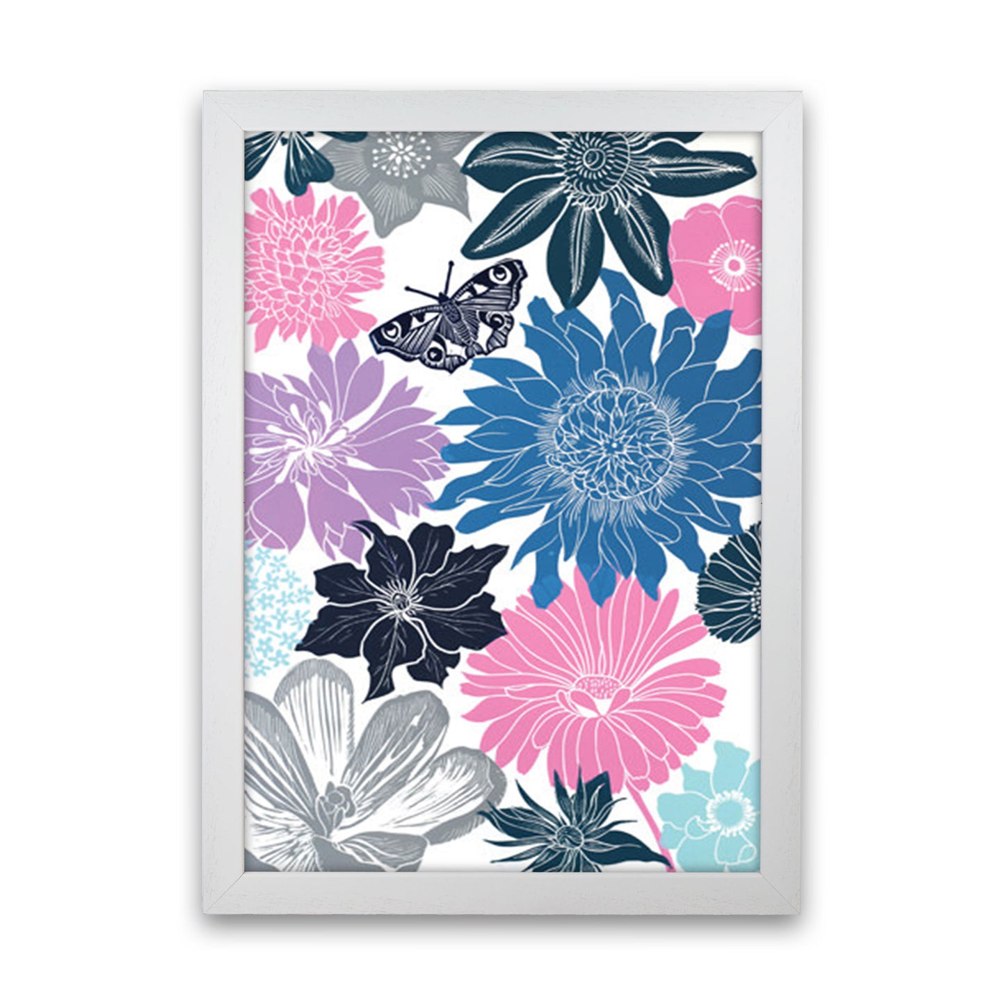 Cottage Garden 18 postcard Art Print by Kate Heiss White Grain