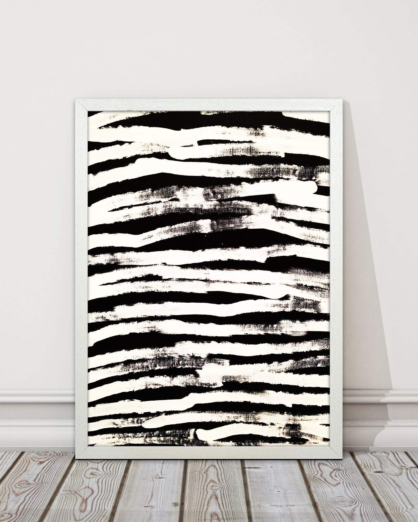 Strokes Abstract Art Print by Kookiepixel