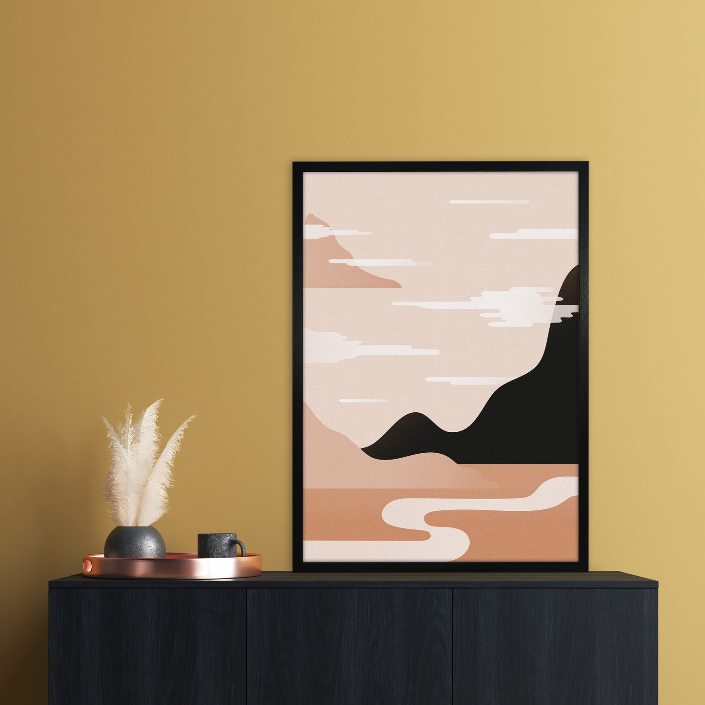 Morning Sunrise No 2 Art Print by Kookiepixel A1 White Frame