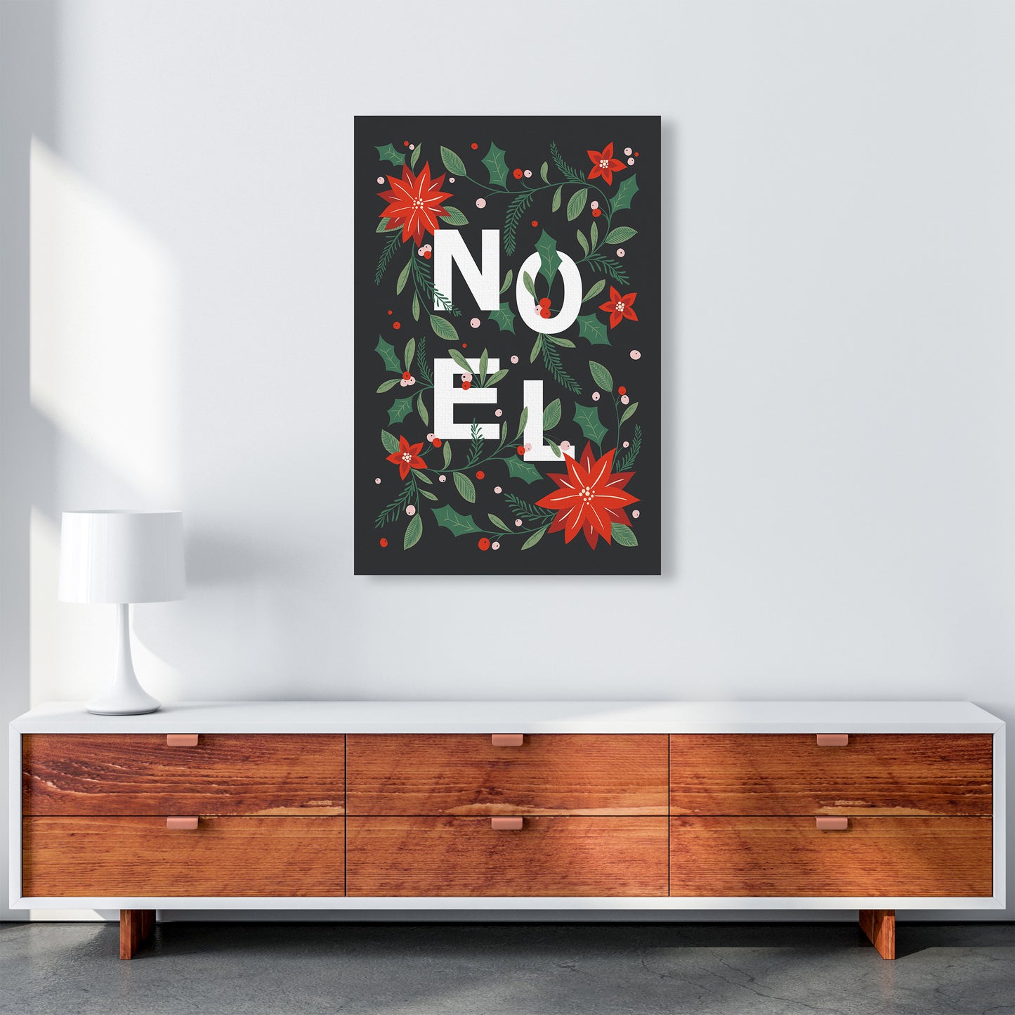 Noel Christmas Art Print by Kookiepixel A1 Canvas