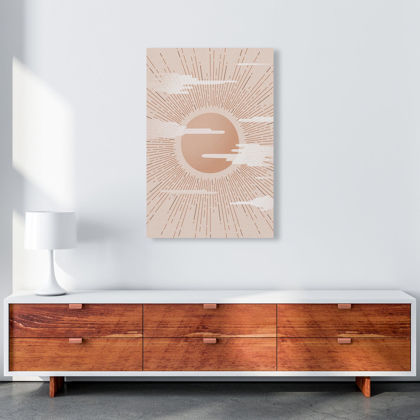 The Sun Landscape Art Print by Kookiepixel A1 Canvas