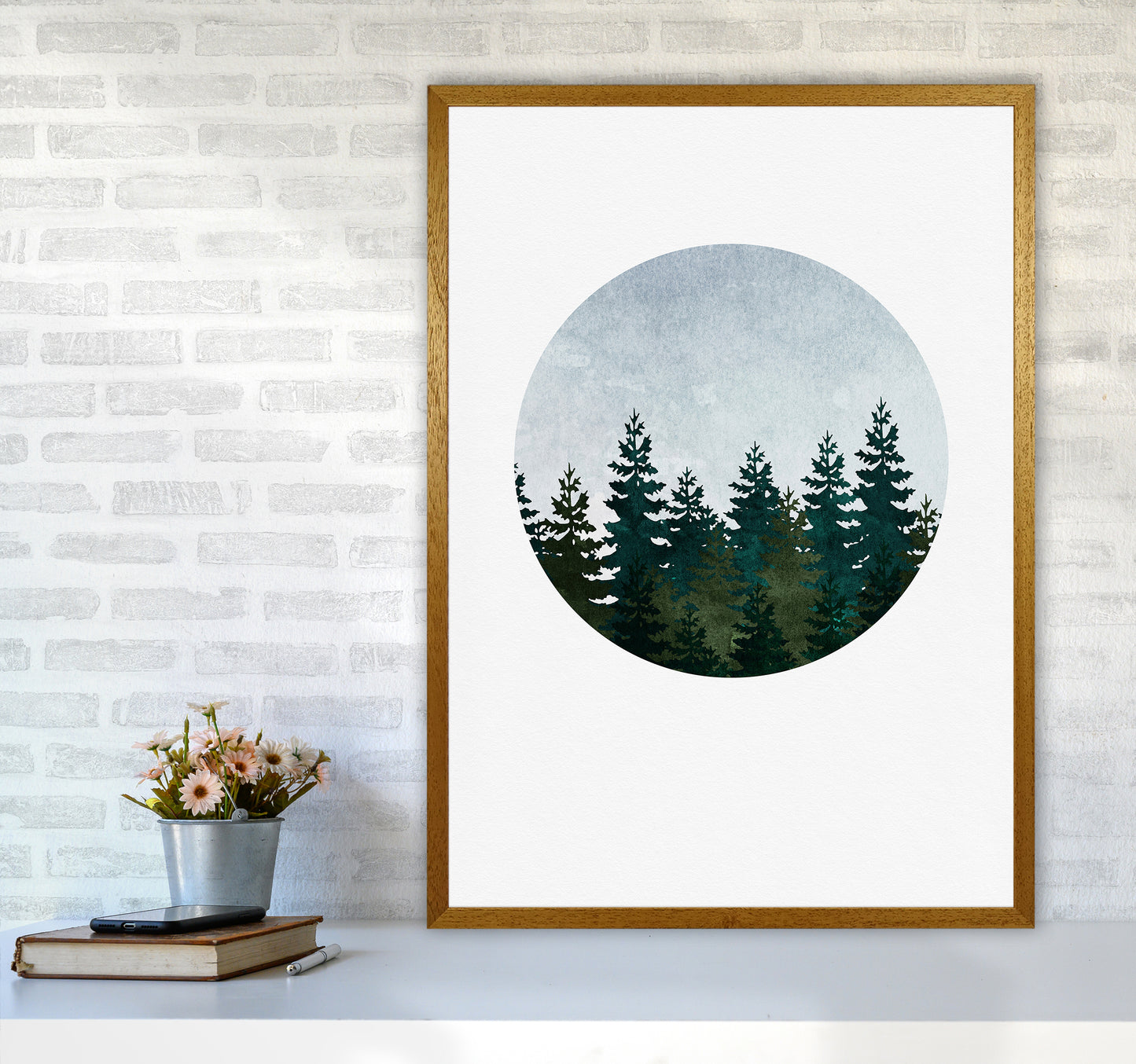 Evergreen Forest Art Print by Kookiepixel A1 Print Only