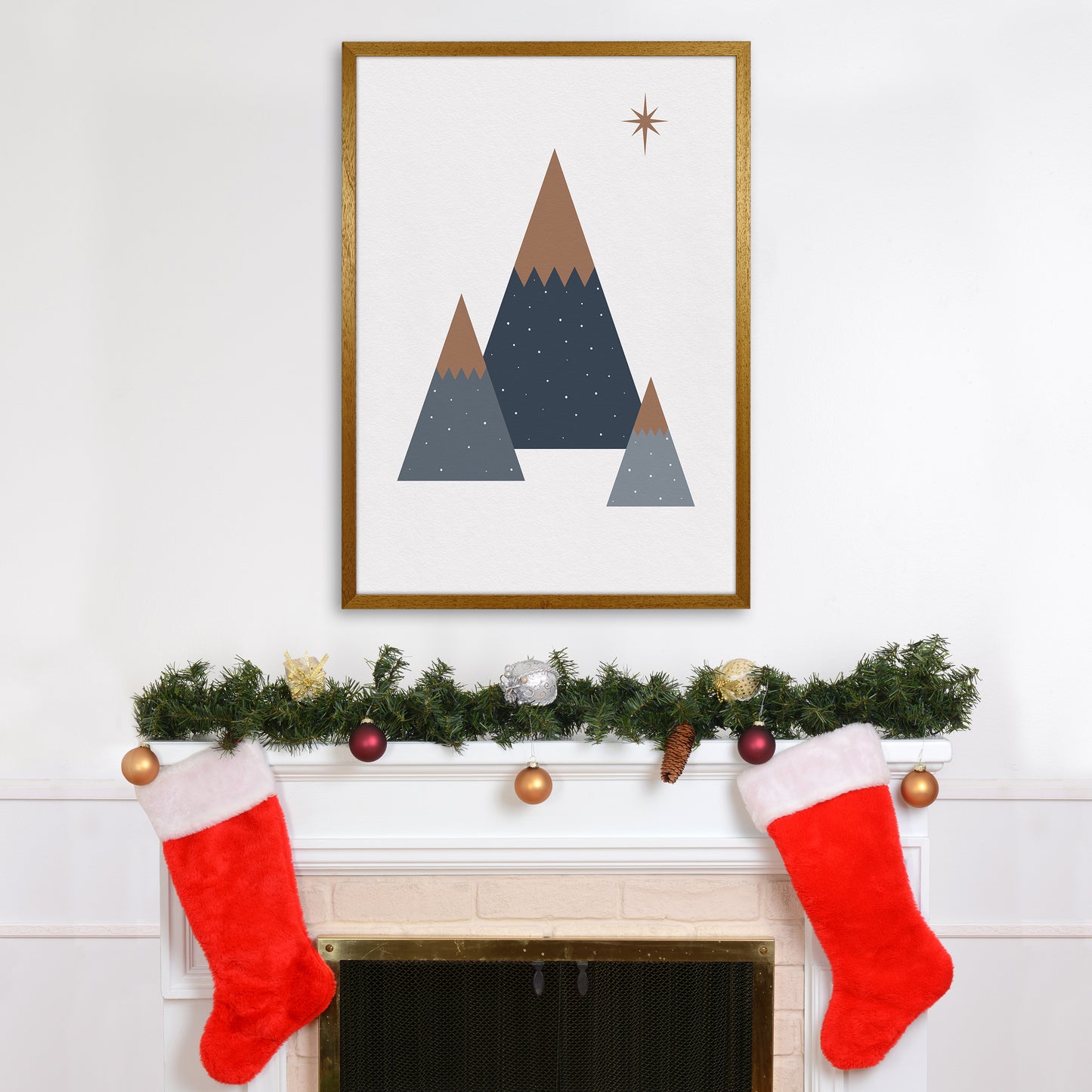 Geometric Trees Art Print by Kookiepixel A1 Print Only