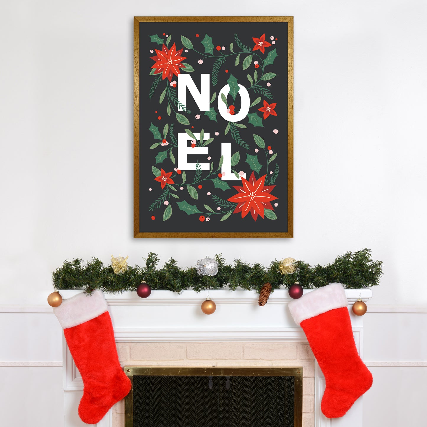 Noel Christmas Art Print by Kookiepixel A1 Print Only