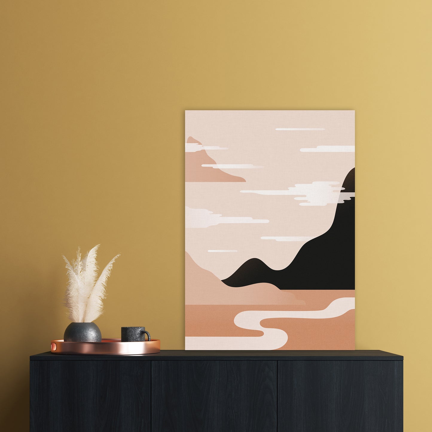 Morning Sunrise No 2 Art Print by Kookiepixel A1 Black Frame