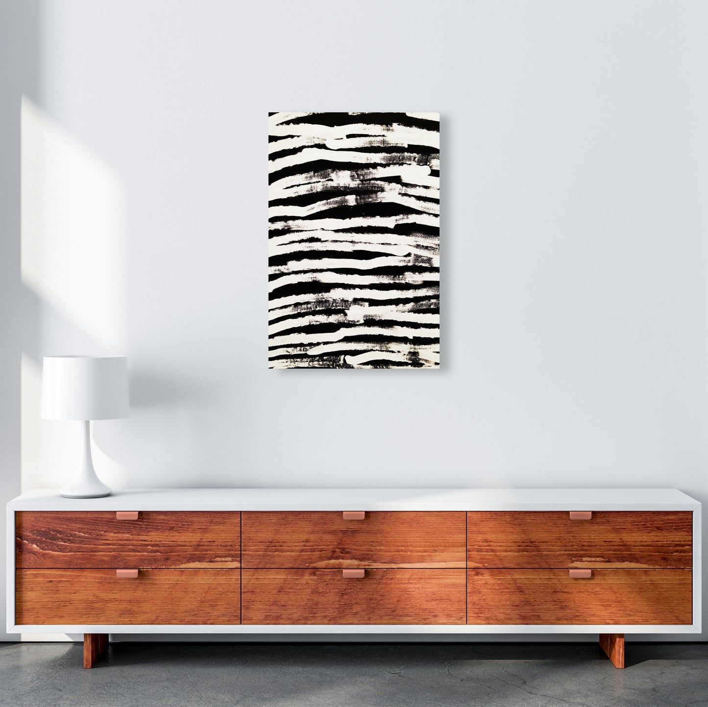 Strokes Abstract Art Print by Kookiepixel A2 Canvas
