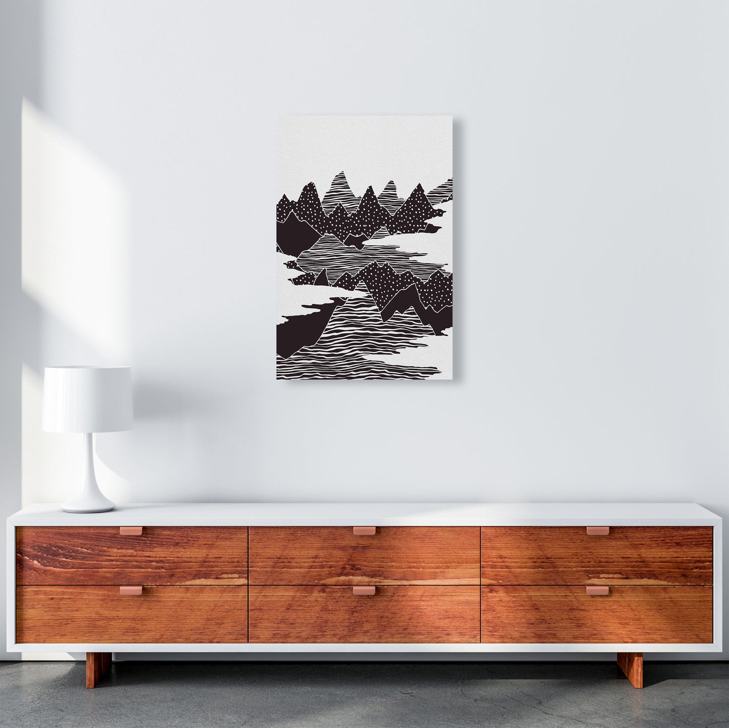 The Peaks Landscape Art Print by Kookiepixel A2 Canvas