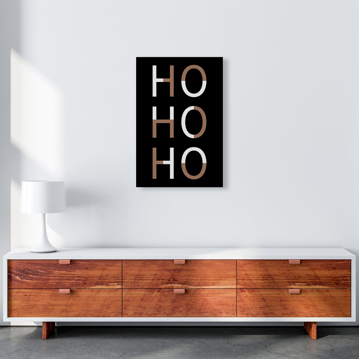 Hohoho Christmas Art Print by Kookiepixel A2 Canvas