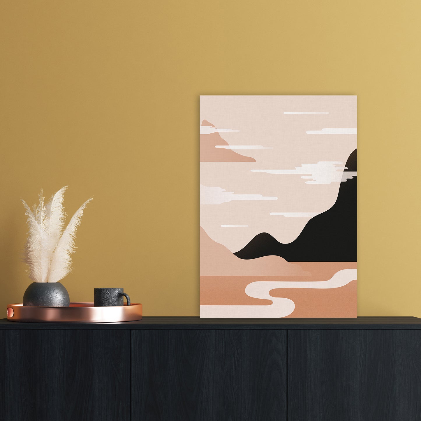 Morning Sunrise No 2 Art Print by Kookiepixel A2 Black Frame