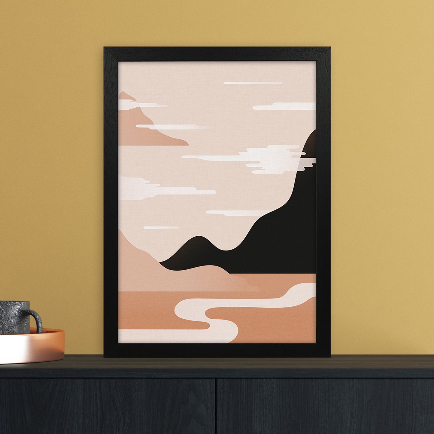Morning Sunrise No 2 Art Print by Kookiepixel A3 White Frame