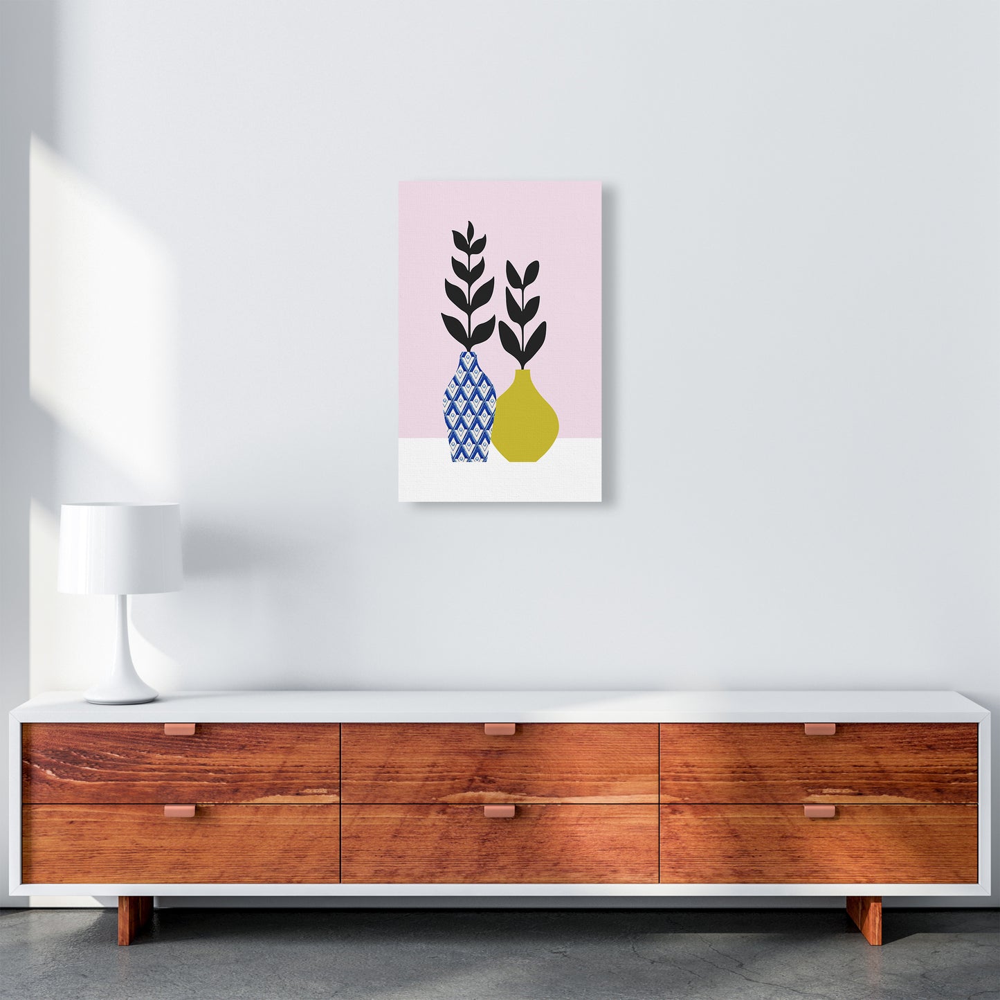 Vases No 2 Art Print by Kookiepixel A3 Canvas