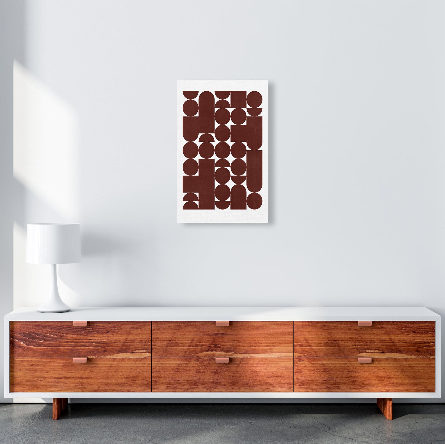 Stacked Abstract Art Print by Kookiepixel A3 Canvas