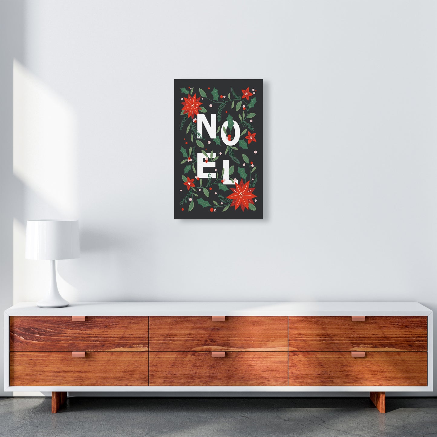 Noel Christmas Art Print by Kookiepixel A3 Canvas