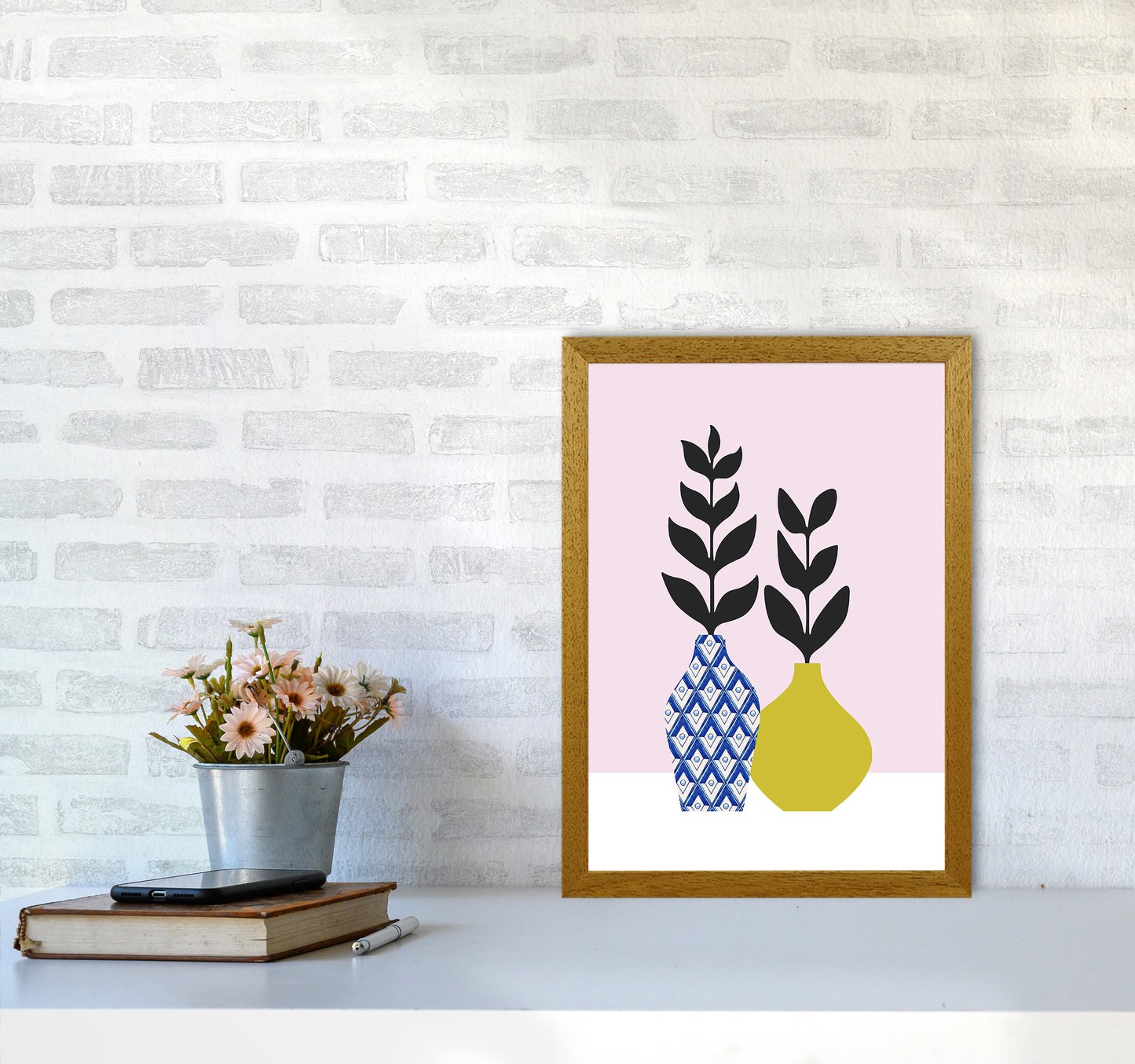 Vases No 2 Art Print by Kookiepixel A3 Print Only