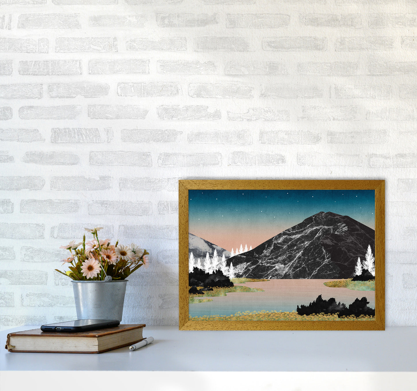 The Lake Art Print by Kookiepixel A3 Print Only