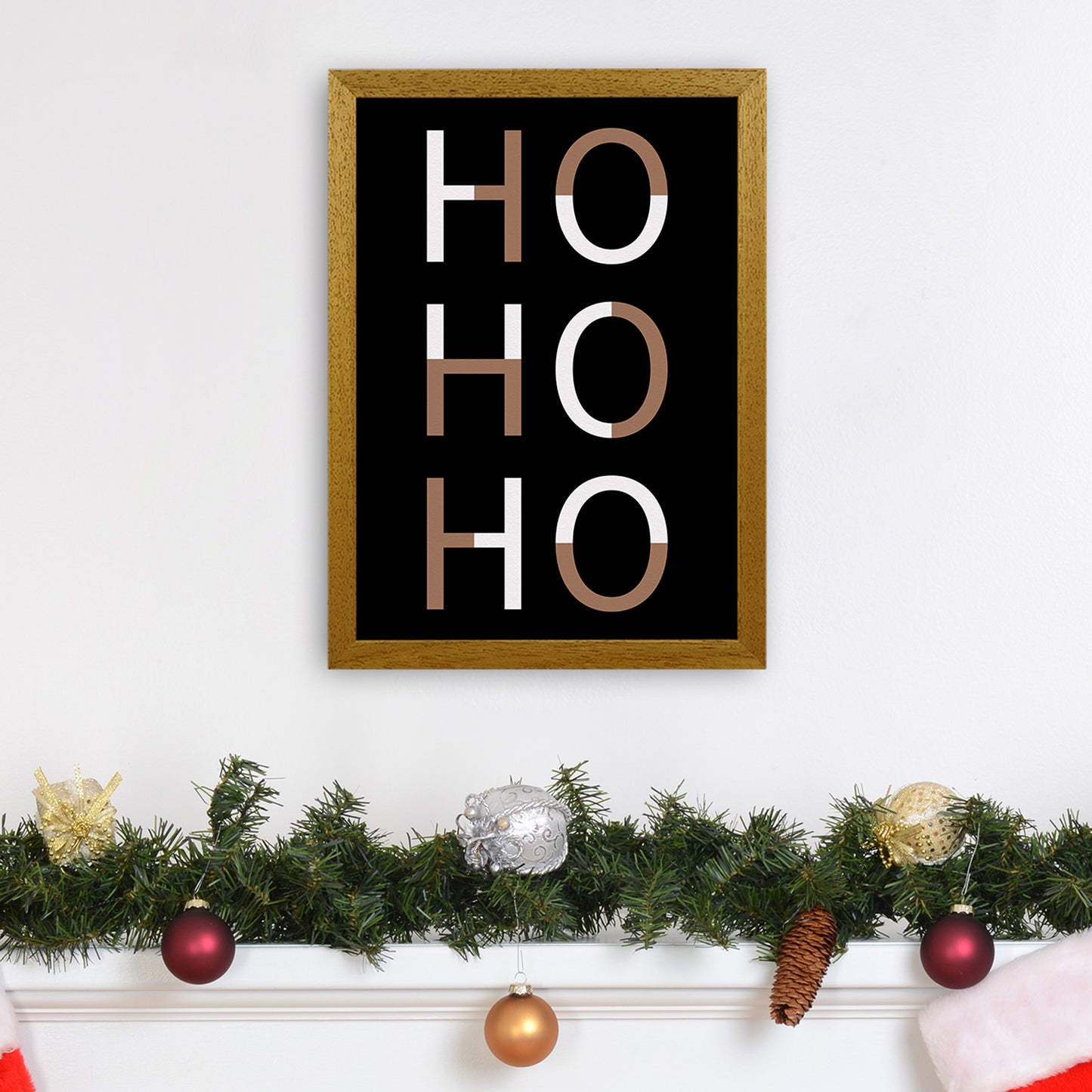 Hohoho Christmas Art Print by Kookiepixel A3 Print Only