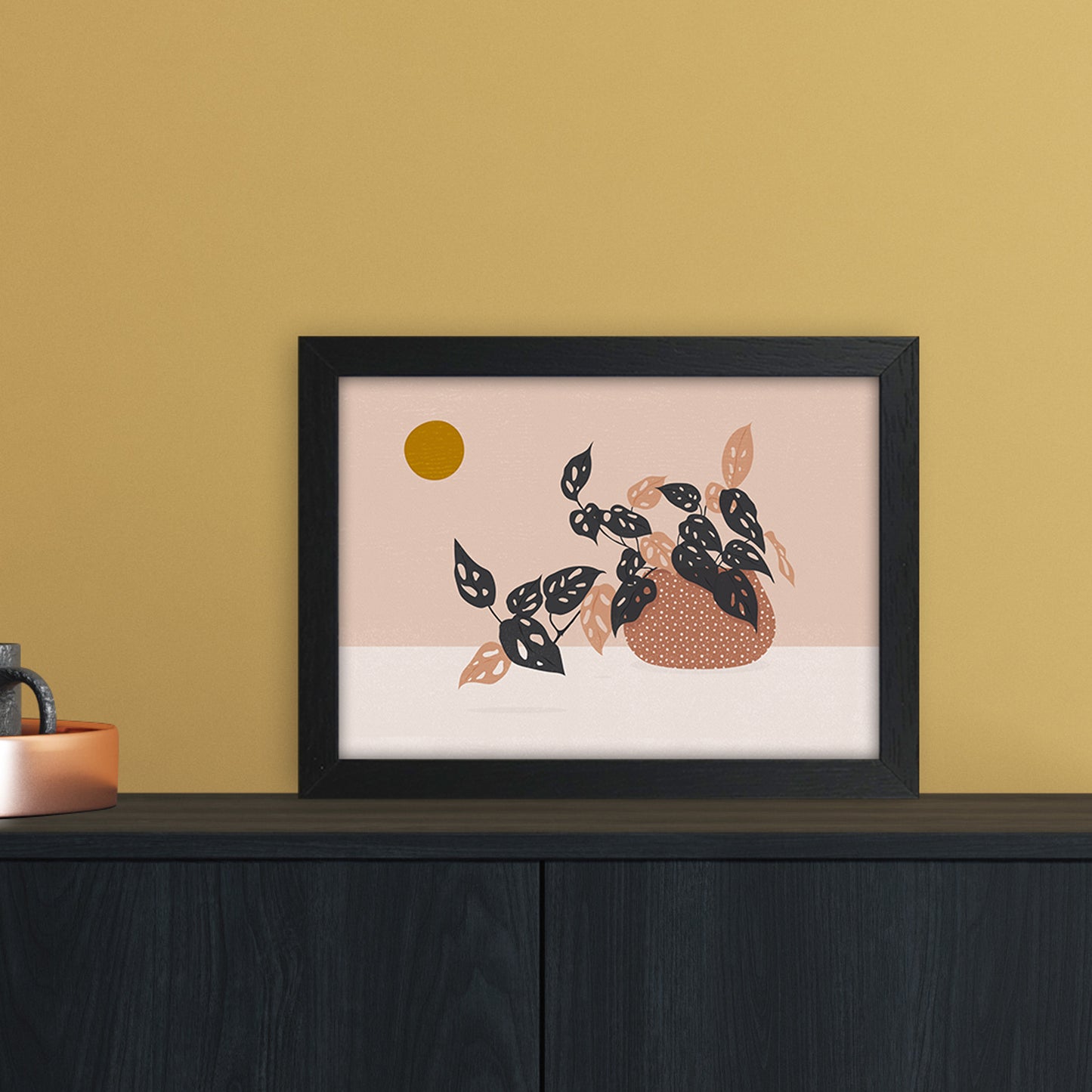 Monkey Mask Plant Botanical Art Print by Kookiepixel A4 White Frame
