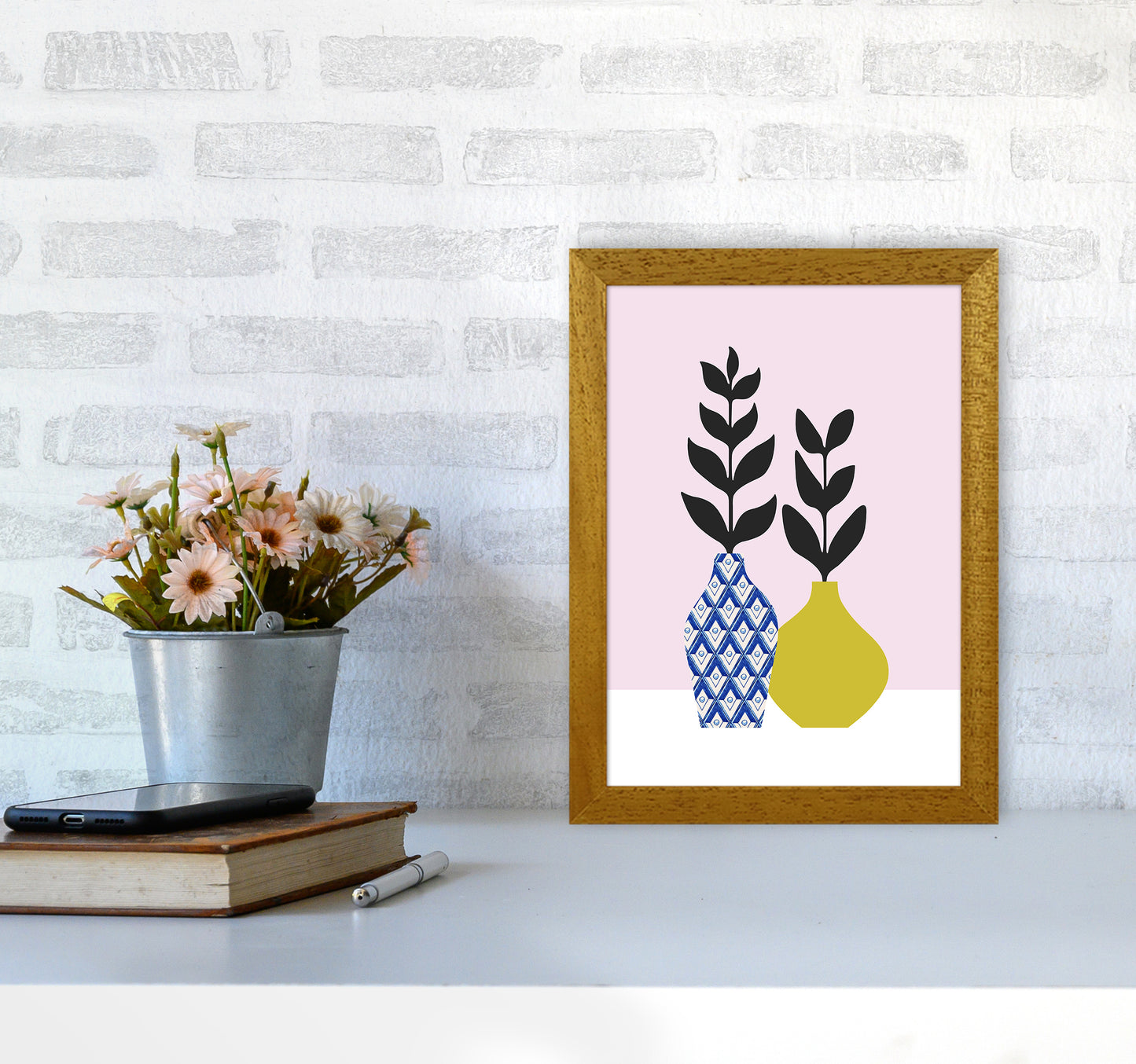 Vases No 2 Art Print by Kookiepixel A4 Print Only