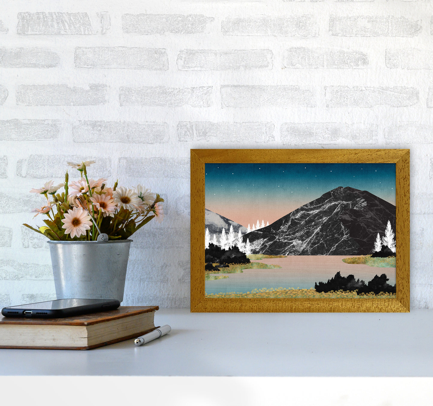 The Lake Art Print by Kookiepixel A4 Print Only