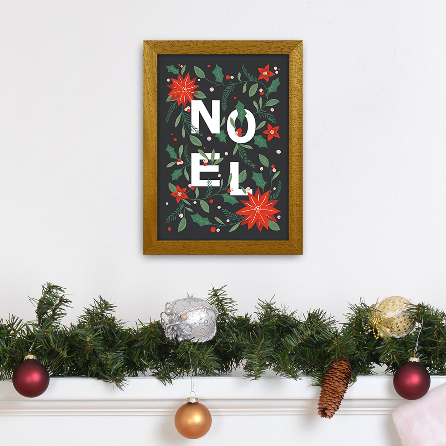 Noel Christmas Art Print by Kookiepixel A4 Print Only
