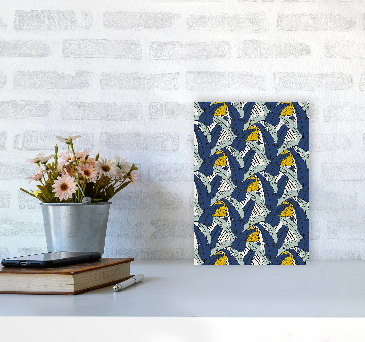 Tropical Fever Abstract Art Print by Kookiepixel A4 Black Frame