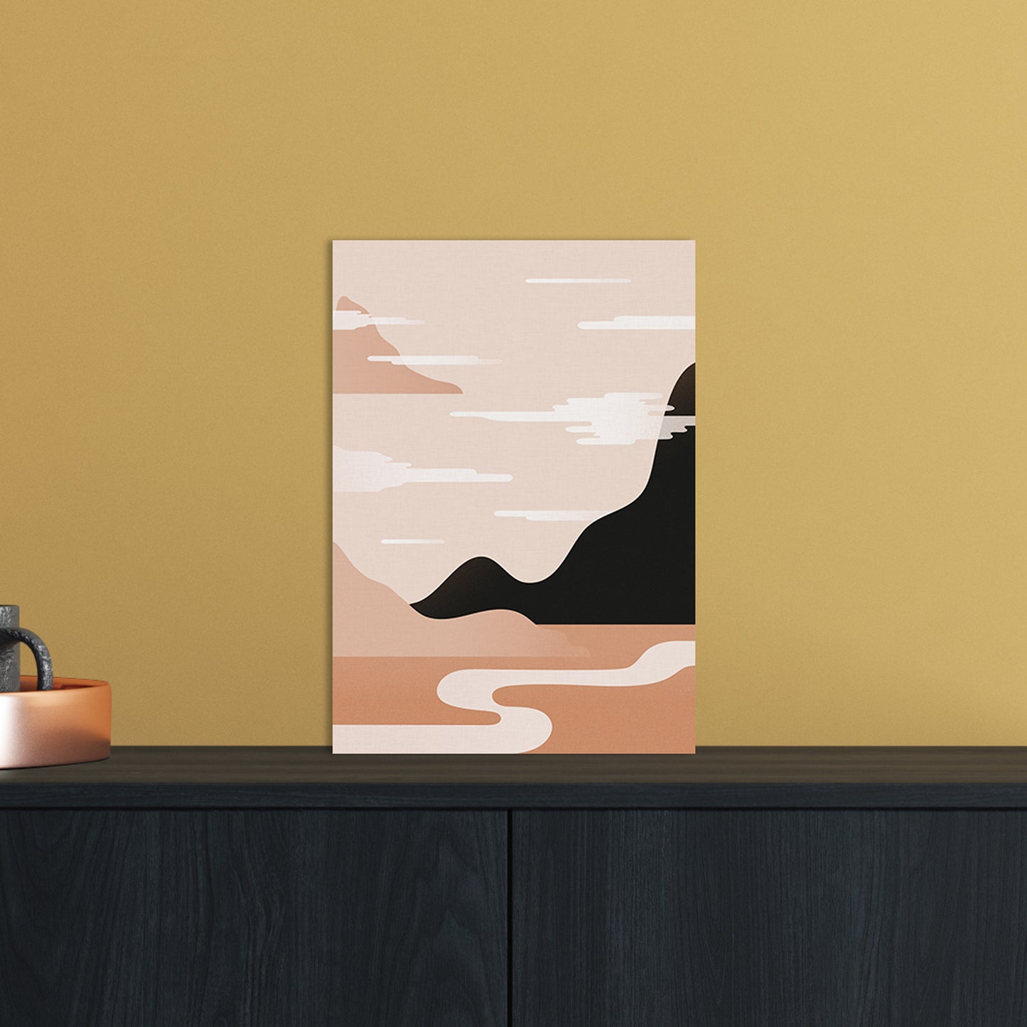 Morning Sunrise No 2 Art Print by Kookiepixel A4 Black Frame
