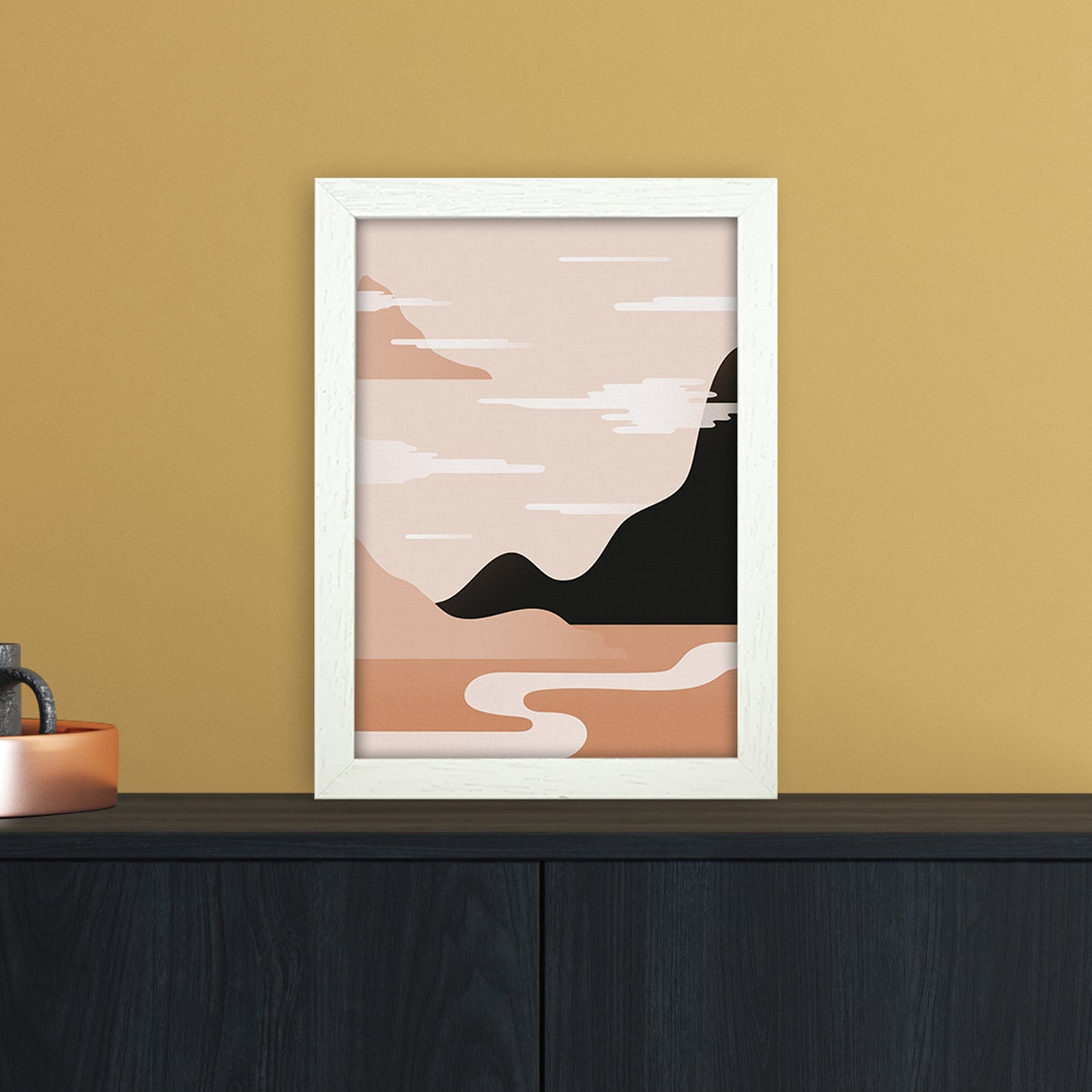Morning Sunrise No 2 Art Print by Kookiepixel A4 Oak Frame