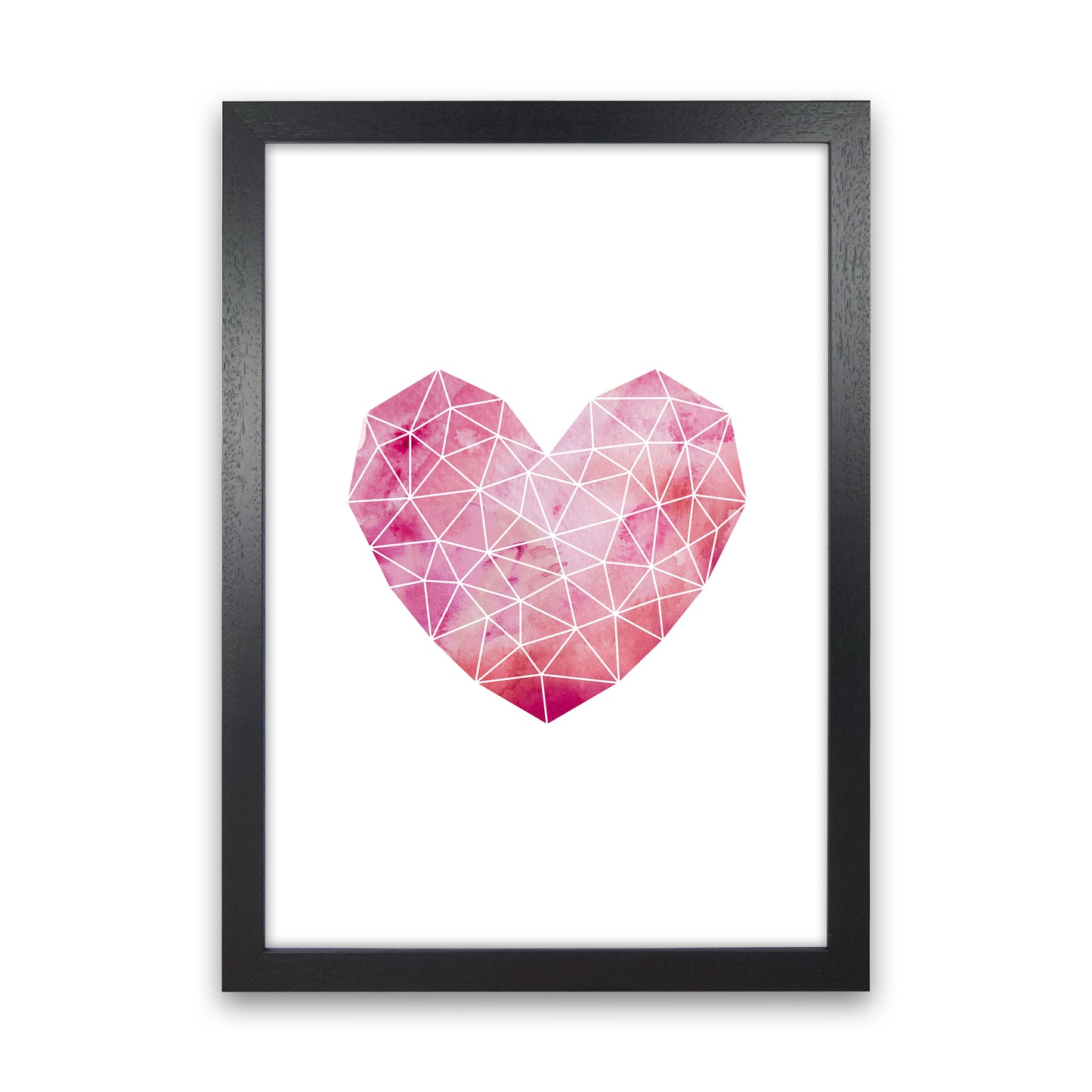 Wire Heart Art Print by Kookiepixel Black Grain