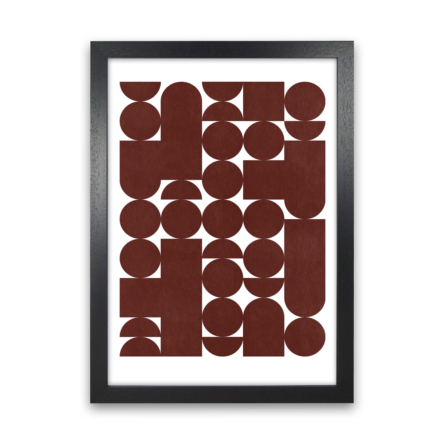 Stacked Abstract Art Print by Kookiepixel Black Grain
