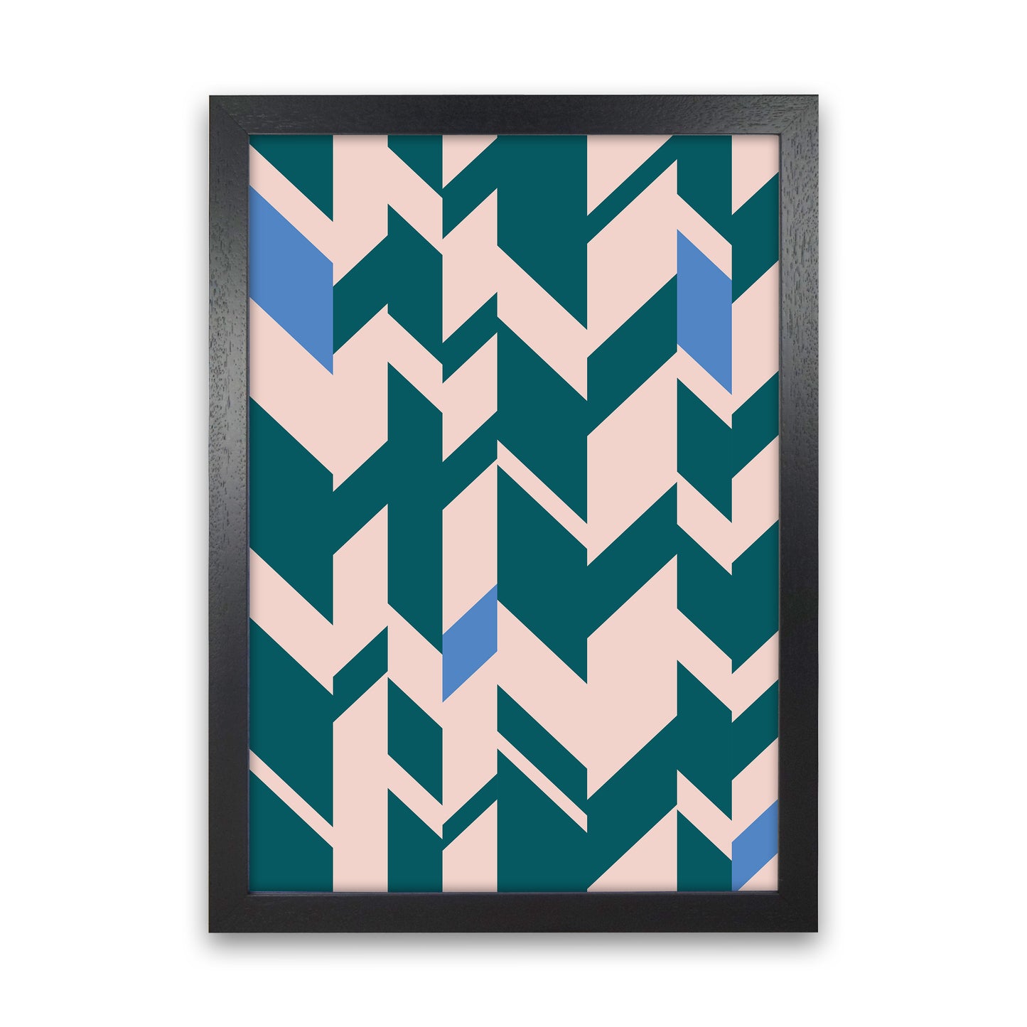 Chevron Art Print by Kookiepixel Black Grain